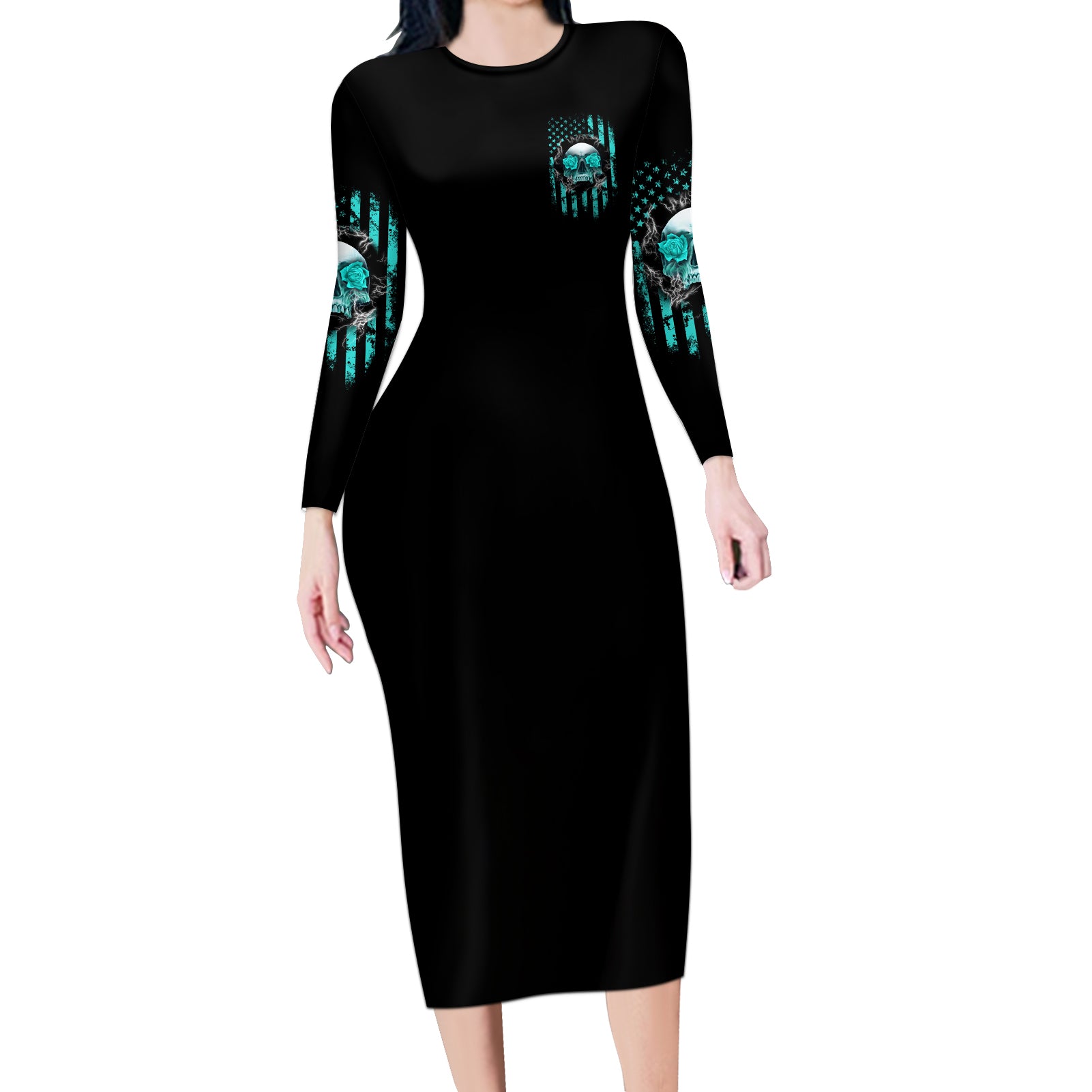 i-am-the-storm-skul-long-sleeve-bodycon-dress