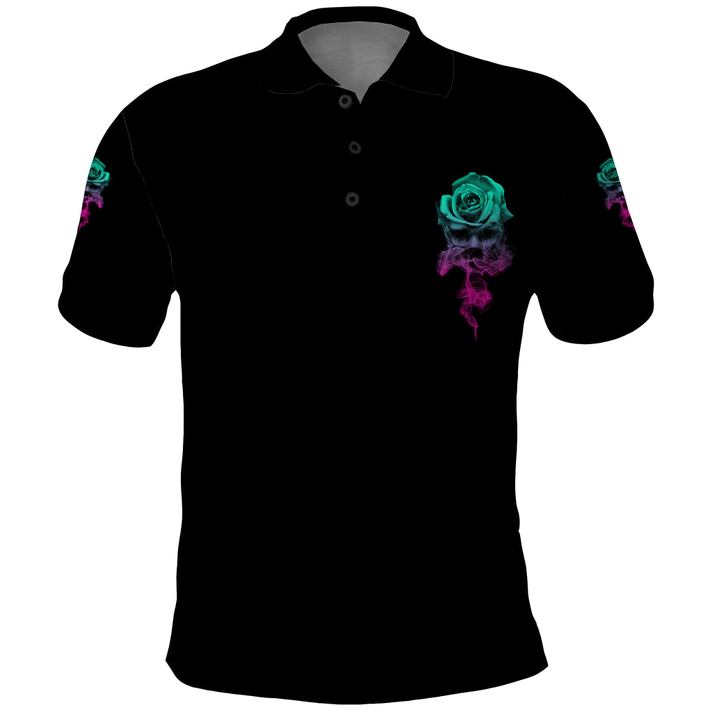 i-can-buy-myself-flowers-smoke-rose-skull-polo-shirt