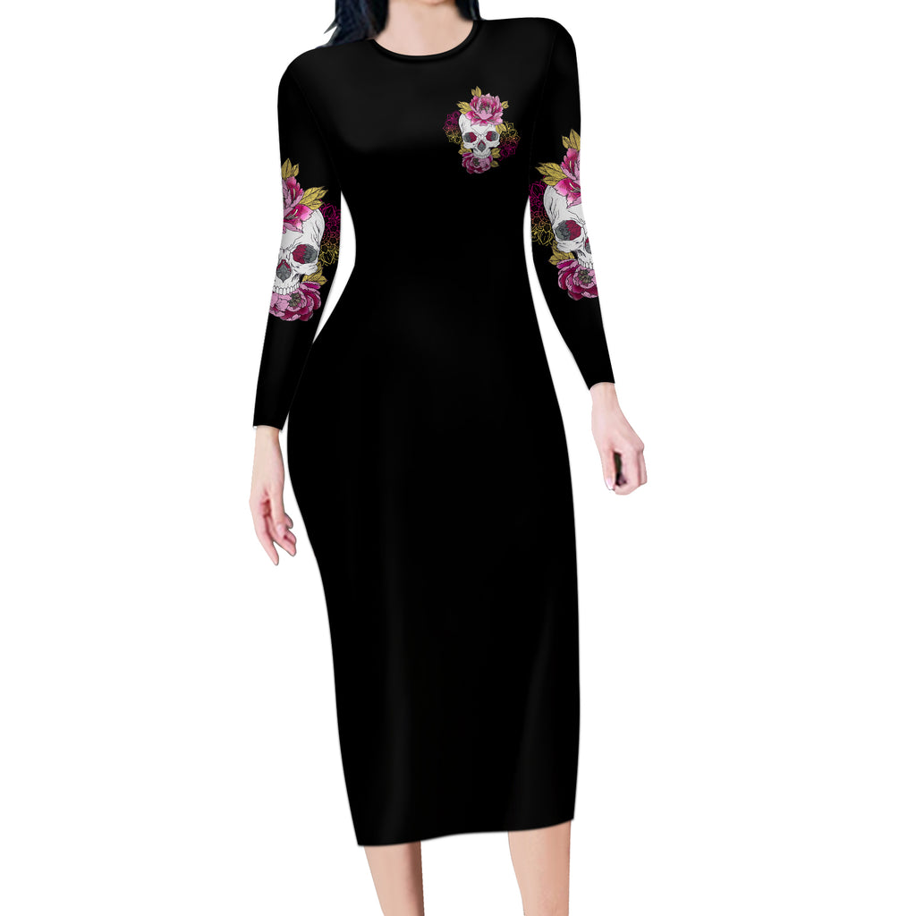 warning-this-tattooed-girl-long-sleeve-bodycon-dress