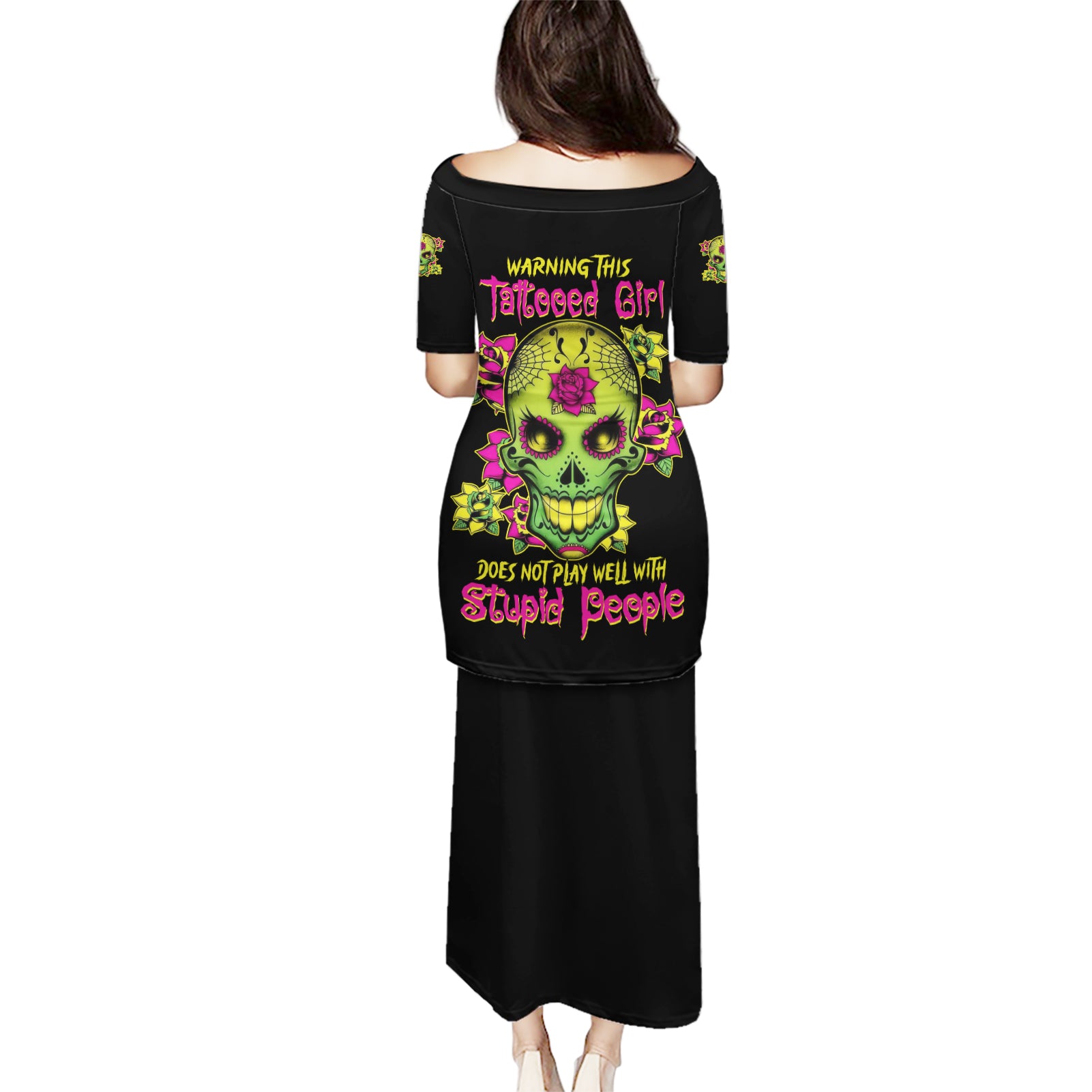 warning-this-tattooed-girl-flower-sugar-skull-puletasi