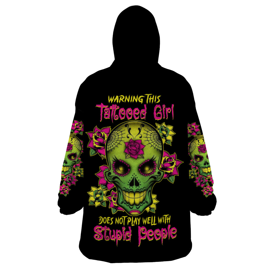 warning-this-tattooed-girl-flower-sugar-skull-wearable-blanket-hoodie