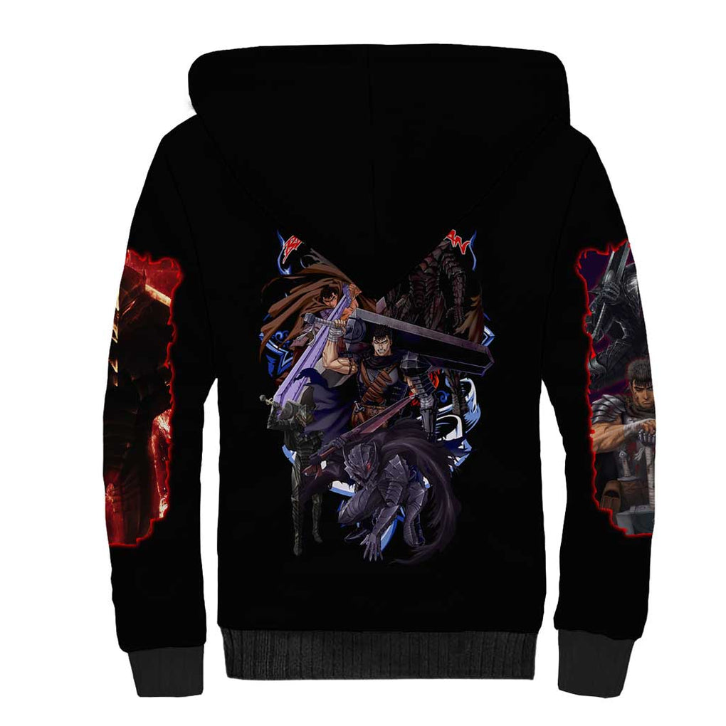 Guts V4 Berserk Sherpa Hoodie Anime Style