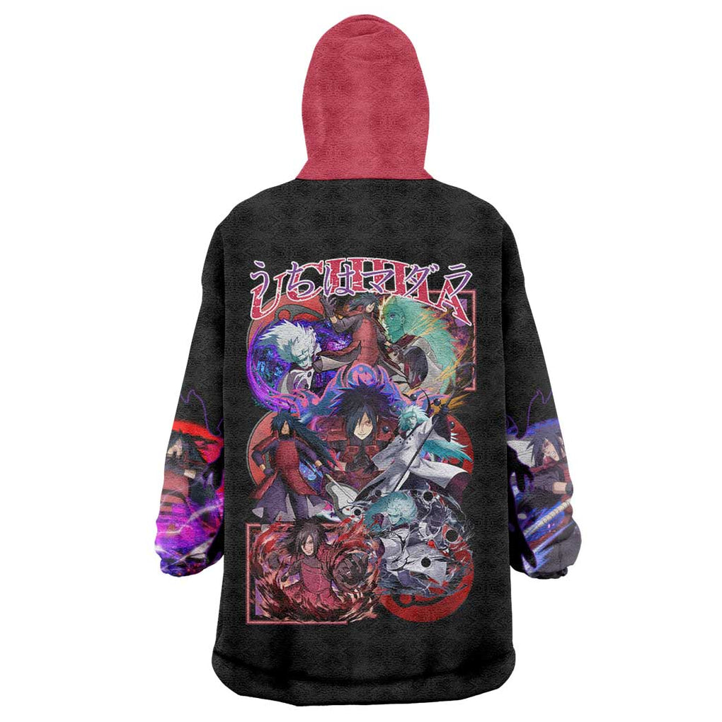 Uchiha Madara V3 Naruto Wearable Blanket Hoodie Anime Style
