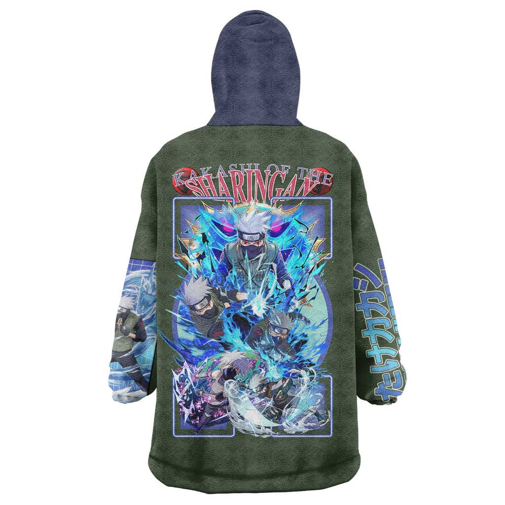 Hatake Kakashi V2 Naruto Wearable Blanket Hoodie Anime Style