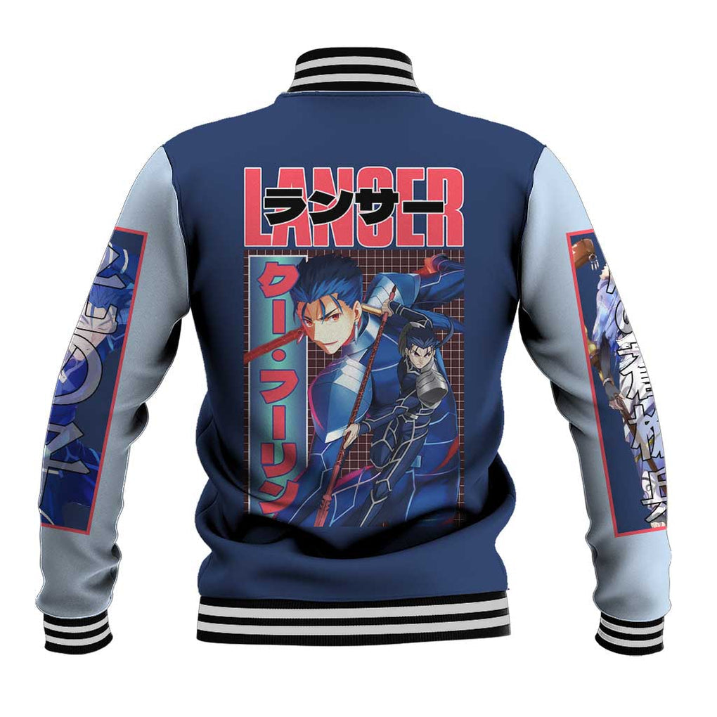 Lancer Fate Stay Night Unlimited Blade Works Baseball Jacket Anime Style