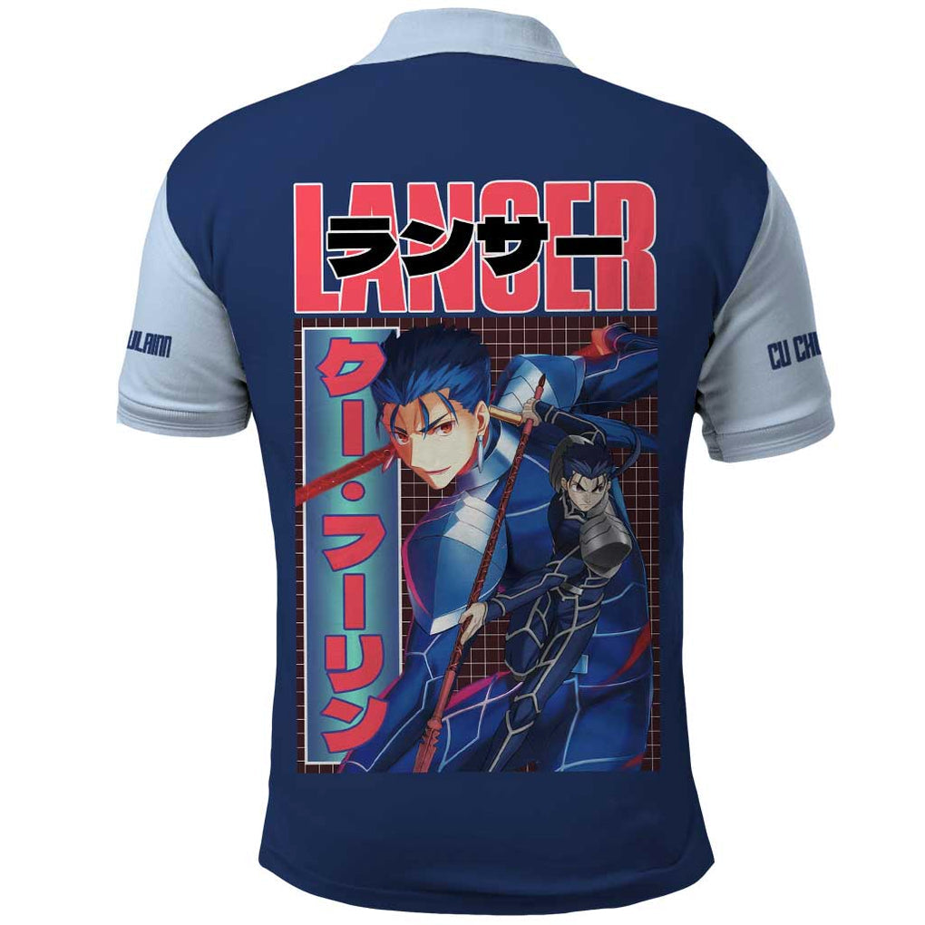 Lancer Fate Stay Night Unlimited Blade Works Polo Shirt Anime Style