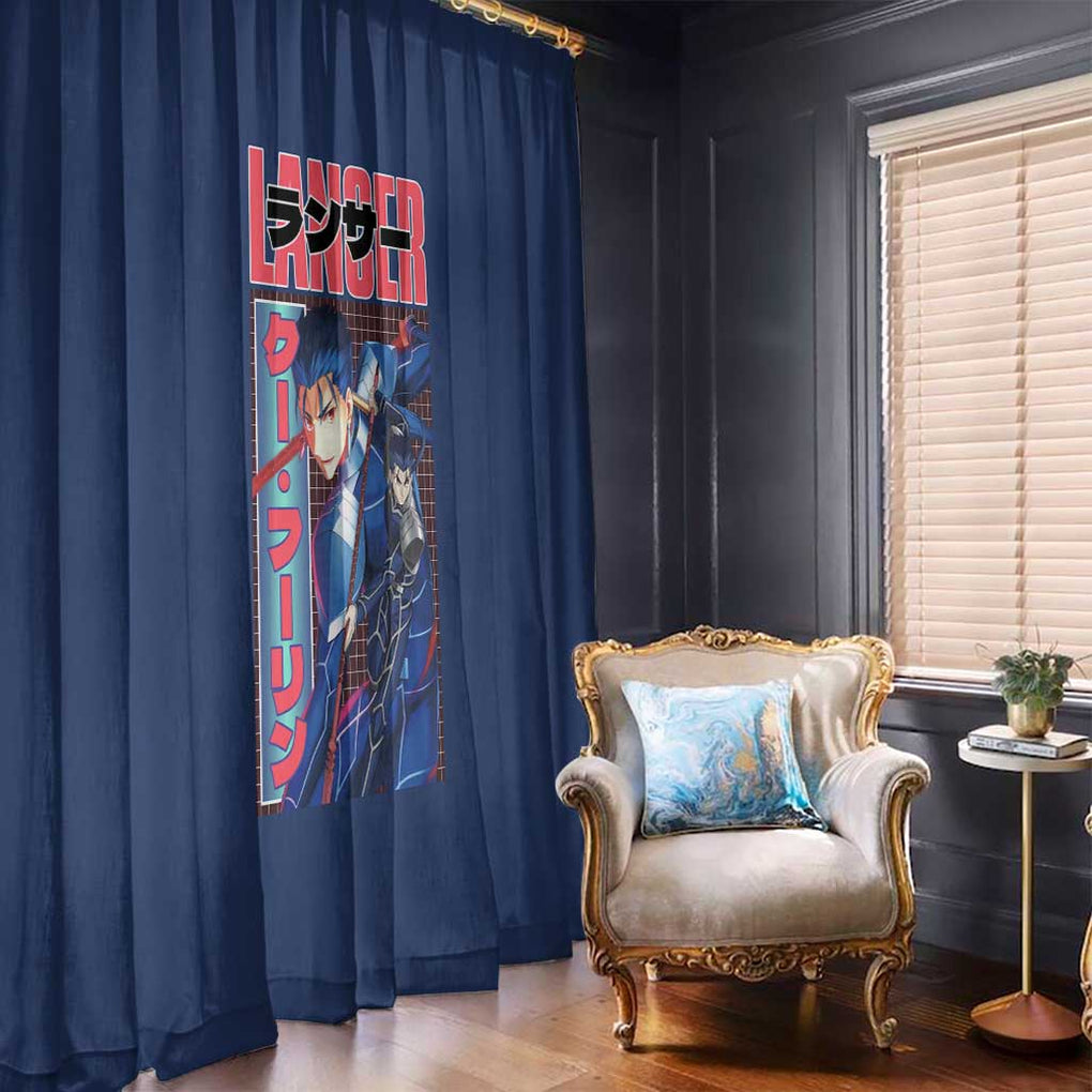 Lancer Fate Stay Night Unlimited Blade Works Window Curtain Anime Style