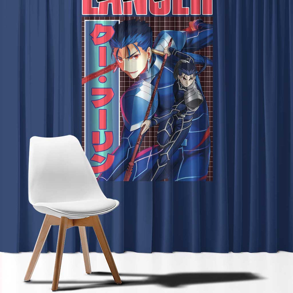Lancer Fate Stay Night Unlimited Blade Works Window Curtain Anime Style