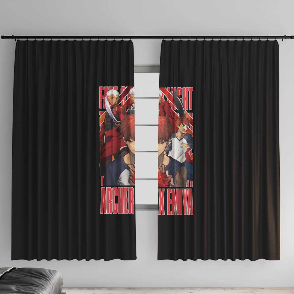 Archer x Emiya Fate Stay Night Unlimited Blade Works Window Curtain Anime Style