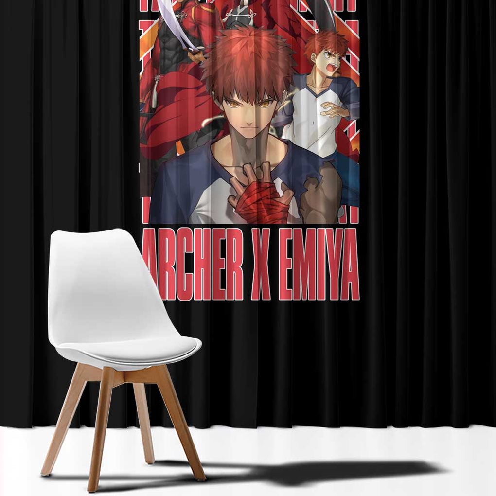 Archer x Emiya Fate Stay Night Unlimited Blade Works Window Curtain Anime Style
