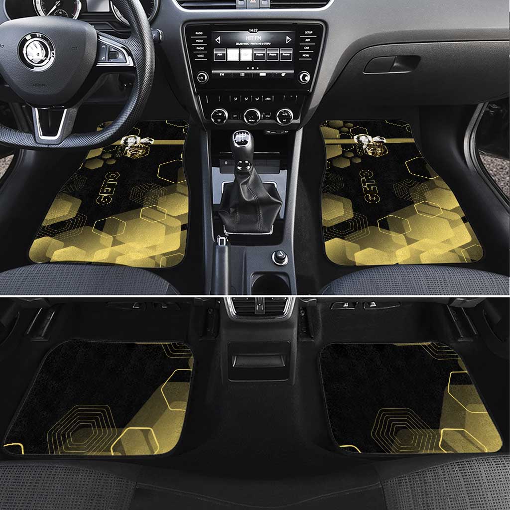 Suguru Geto Jujutsu Kaisen Gold Hexagon Design Car Mats with Multiple Expressions and Manga Style Art - The Mazicc