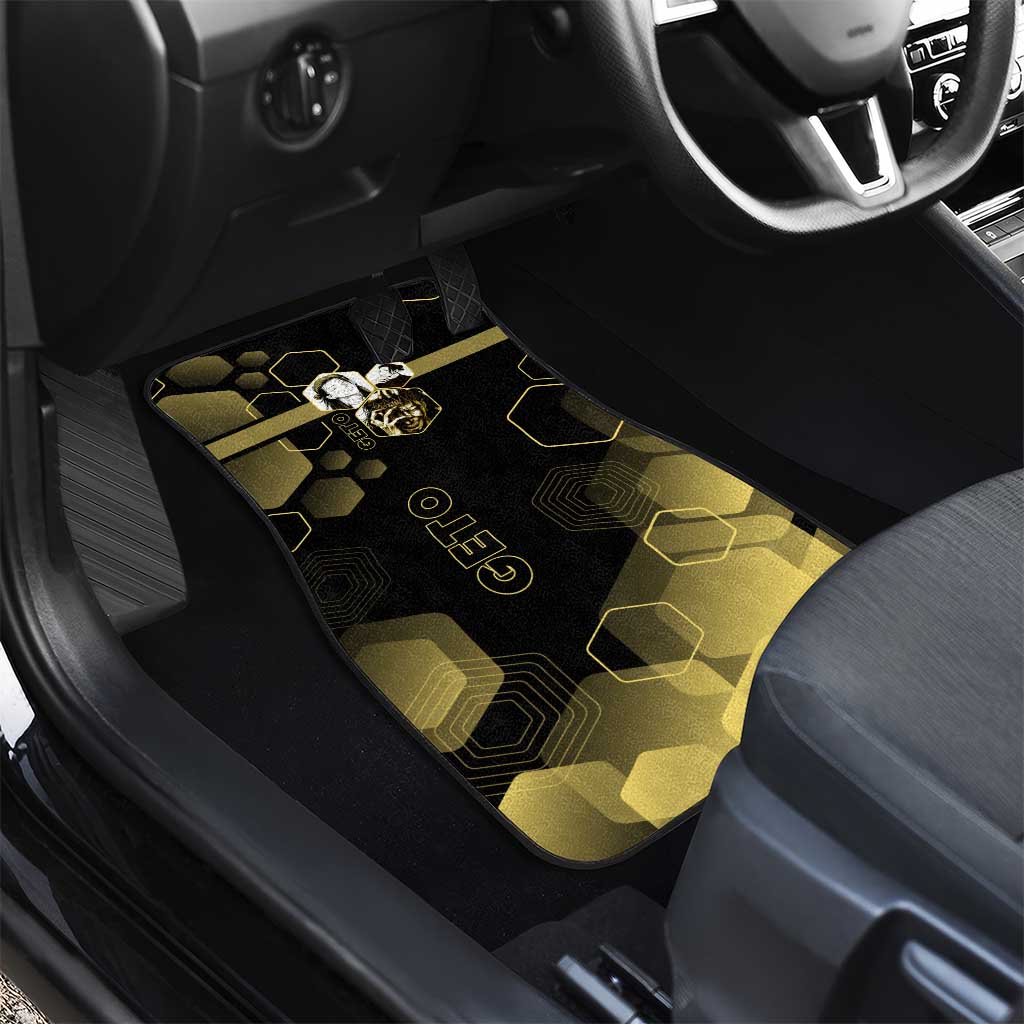 Suguru Geto Jujutsu Kaisen Gold Hexagon Design Car Mats with Multiple Expressions and Manga Style Art - The Mazicc