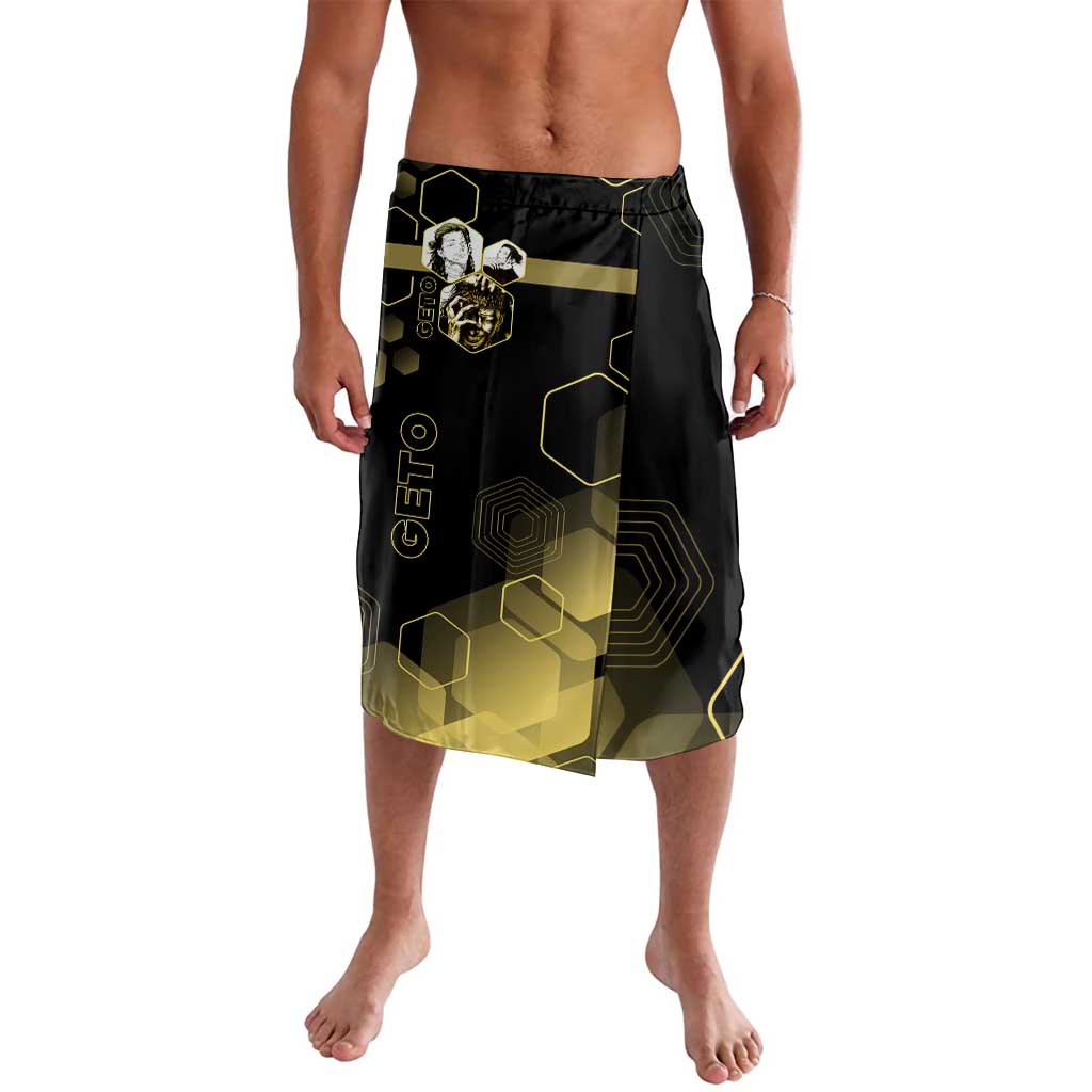 Suguru Geto Jujutsu Kaisen Gold Hexagon Design Lavalava with Multiple Expressions and Manga Style Art - The Mazicc