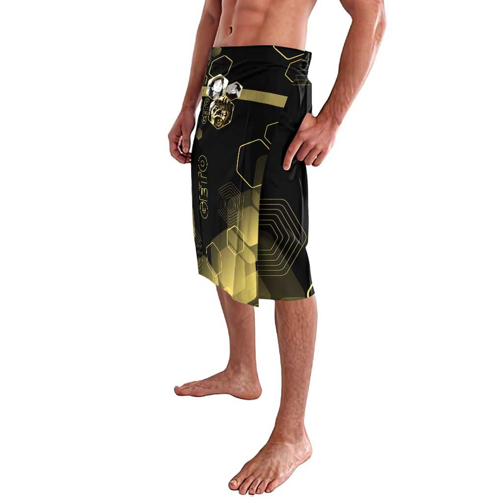 Suguru Geto Jujutsu Kaisen Gold Hexagon Design Lavalava with Multiple Expressions and Manga Style Art - The Mazicc