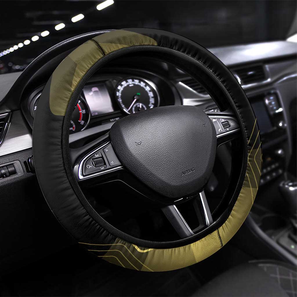 Suguru Geto Jujutsu Kaisen Gold Hexagon Design Steering Wheel Cover with Multiple Expressions and Manga Style Art - The Mazicc