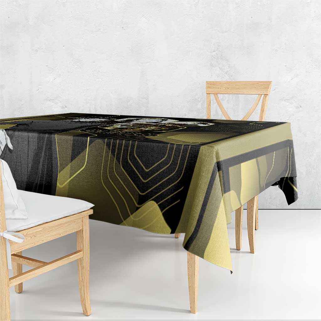 Suguru Geto Jujutsu Kaisen Gold Hexagon Design Tablecloth with Multiple Expressions and Manga Style Art - The Mazicc