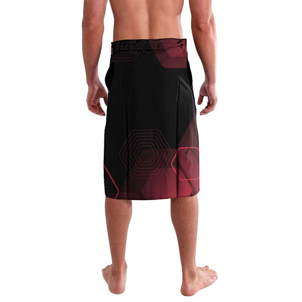 Yuji Itadori Jujutsu Kaisen Red Hexagon Design Lavalava with Sukuna Transformation and Manga Style Art - The Mazicc