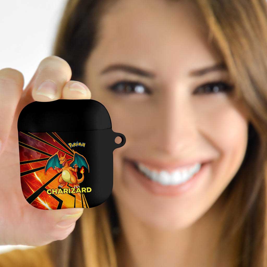 Charizard Poké AirPods Case Retro Comic Style Explosion