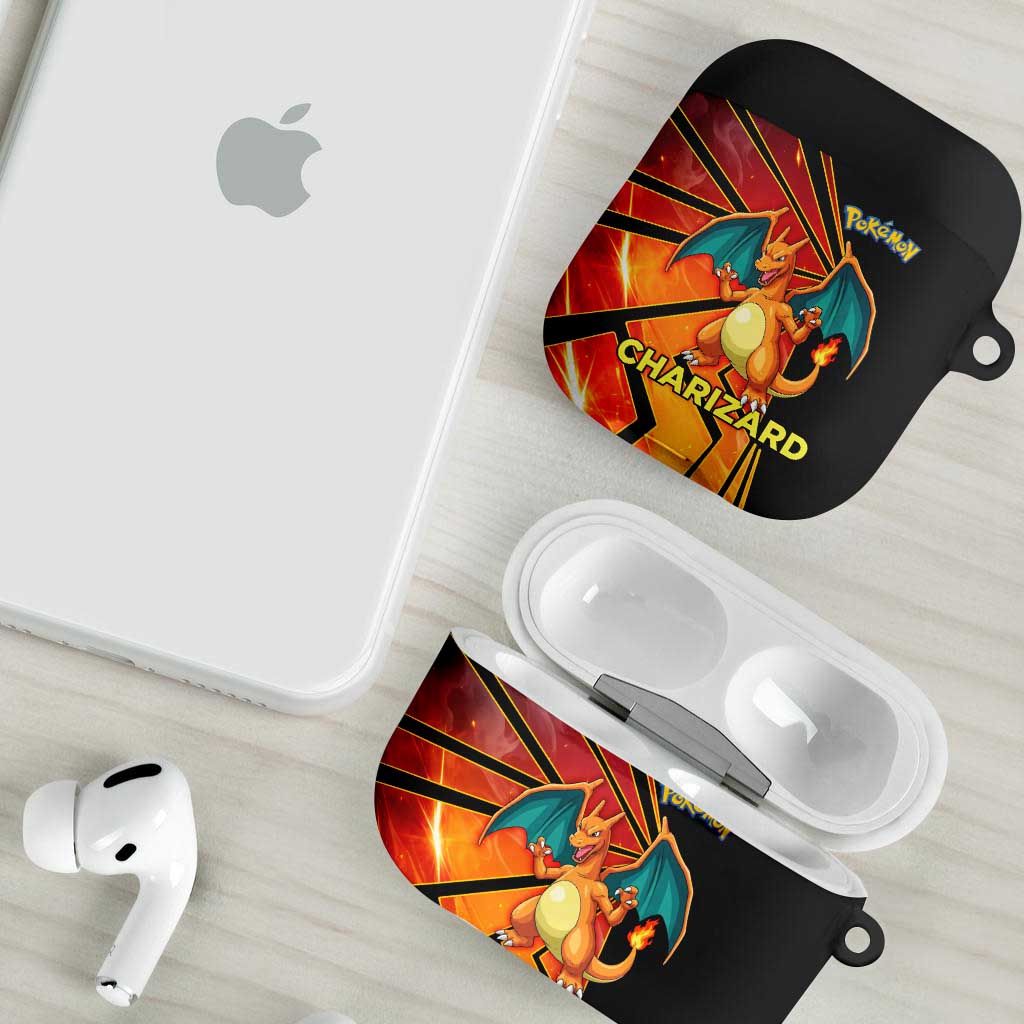 Charizard Poké AirPods Case Retro Comic Style Explosion