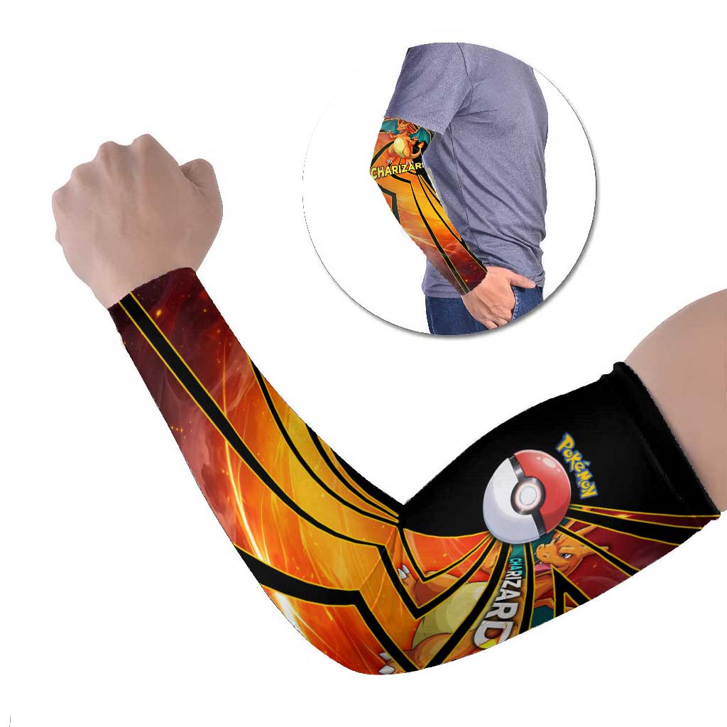 Charizard Poké Arm Sleeves Retro Comic Style Explosion