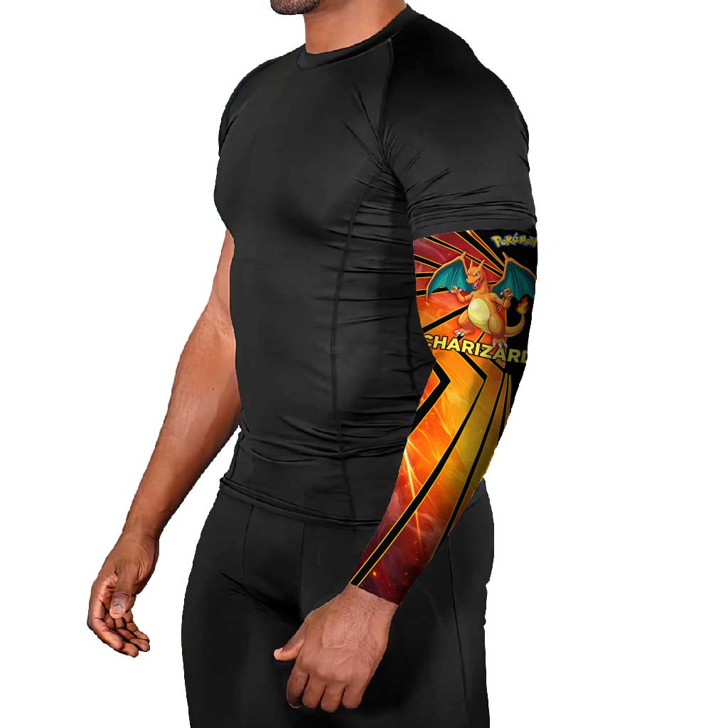 Charizard Poké Arm Sleeves Retro Comic Style Explosion