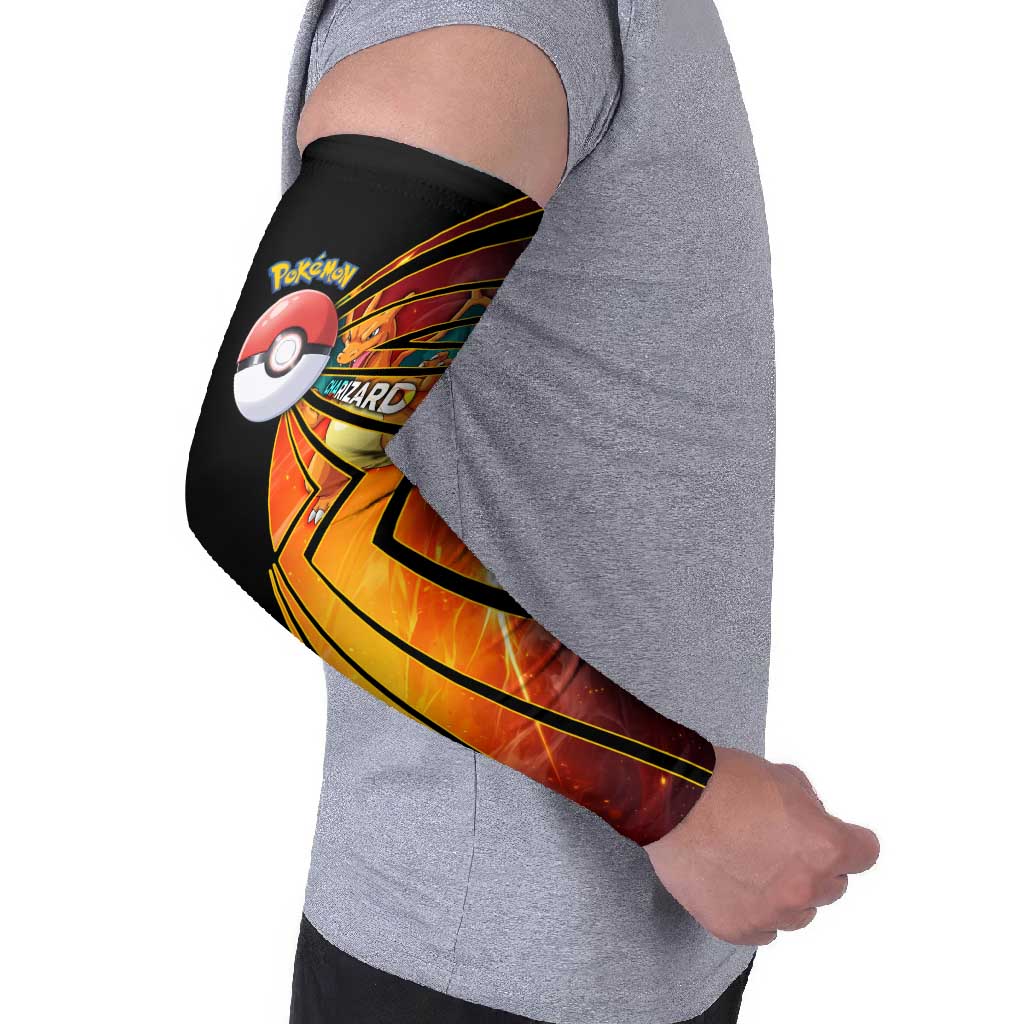 Charizard Poké Arm Sleeves Retro Comic Style Explosion