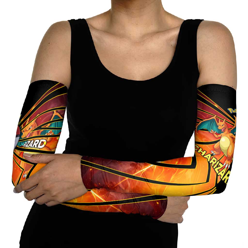Charizard Poké Arm Sleeves Retro Comic Style Explosion