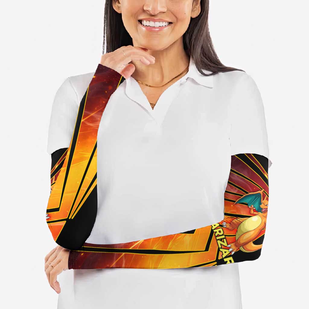 Charizard Poké Arm Sleeves Retro Comic Style Explosion