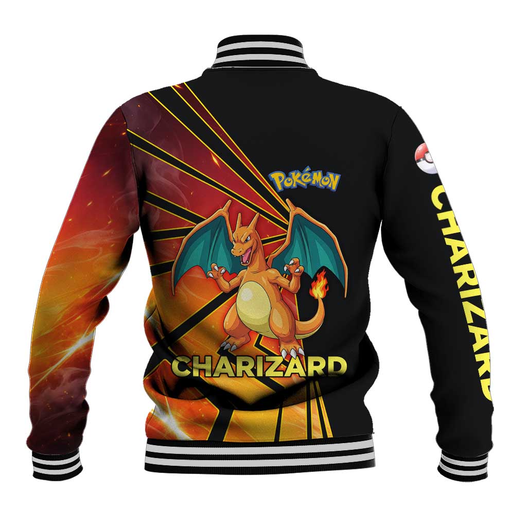 Charizard Poké Baseball Jacket Retro Comic Style Explosion