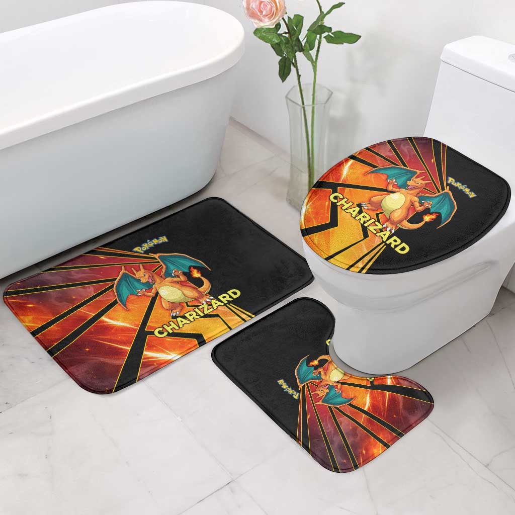 Charizard Poké Bathroom Set Retro Comic Style Explosion