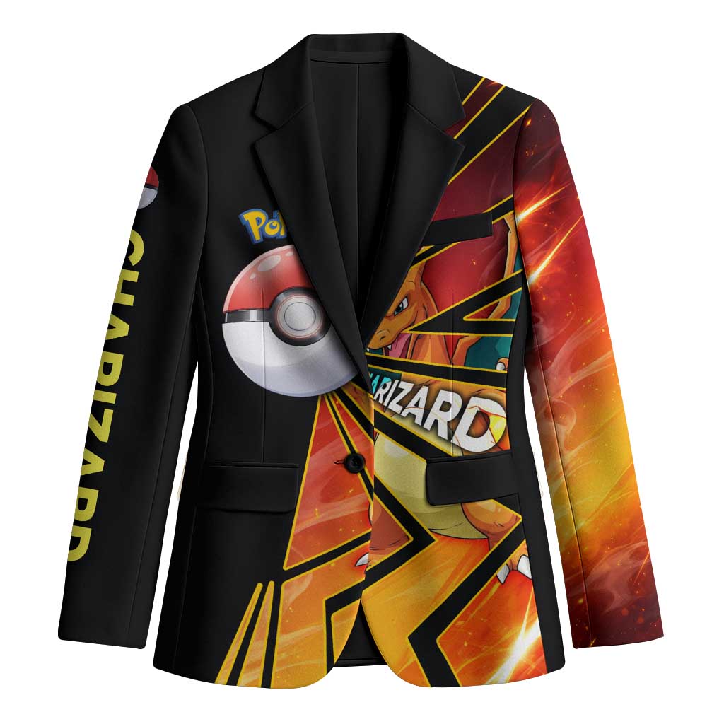 Charizard Poké Blazer Retro Comic Style Explosion