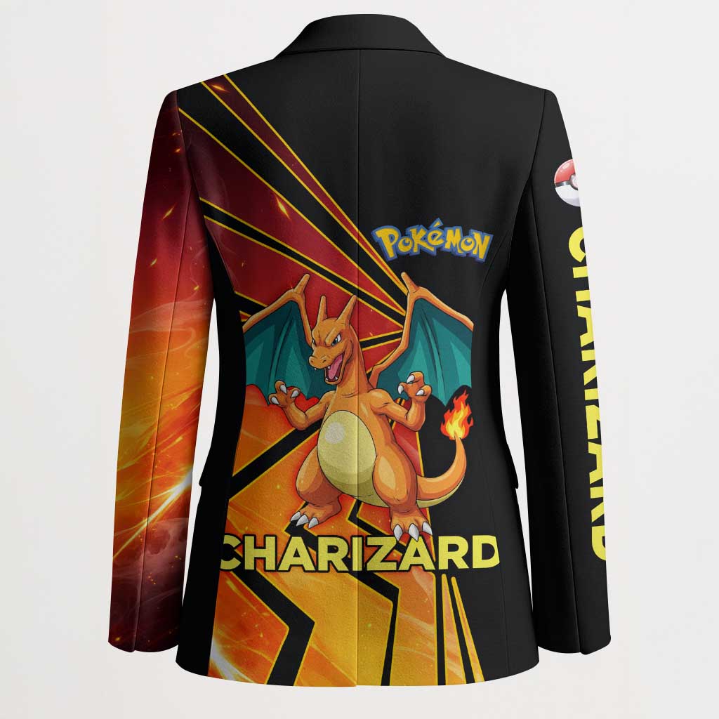 Charizard Poké Blazer Retro Comic Style Explosion