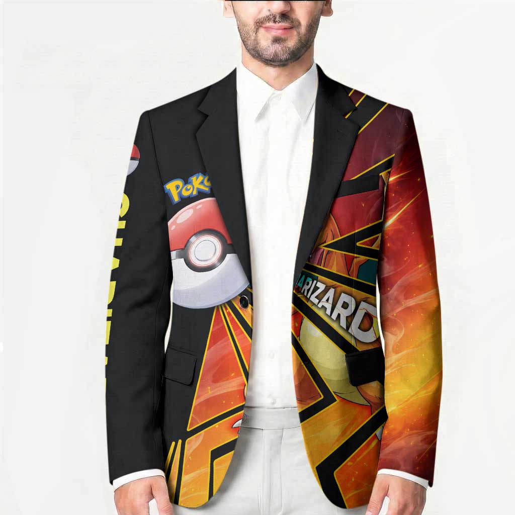 Charizard Poké Blazer Retro Comic Style Explosion