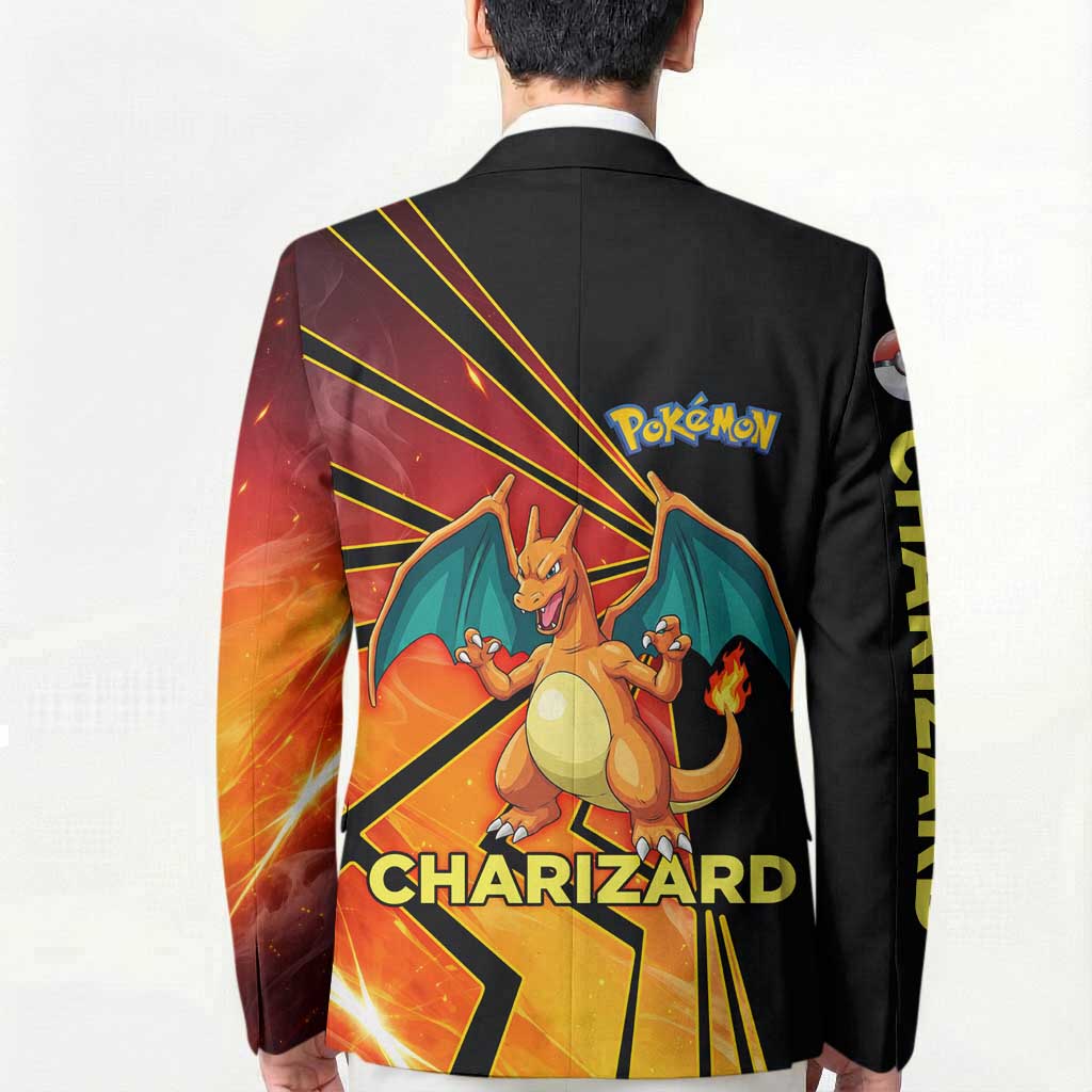Charizard Poké Blazer Retro Comic Style Explosion