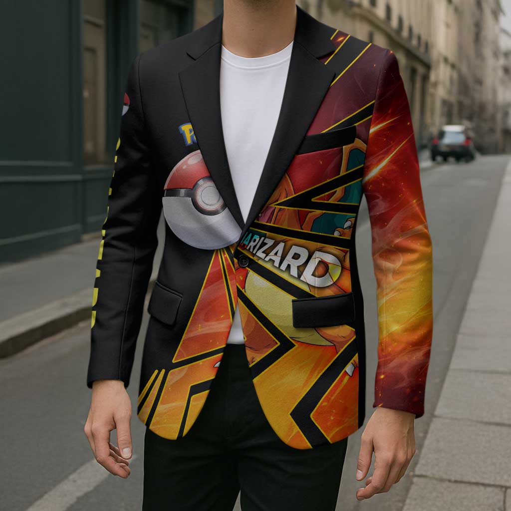Charizard Poké Blazer Retro Comic Style Explosion