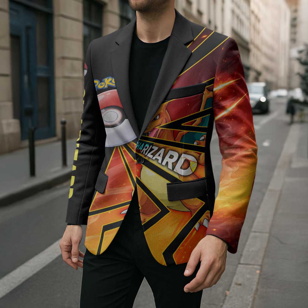Charizard Poké Blazer Retro Comic Style Explosion