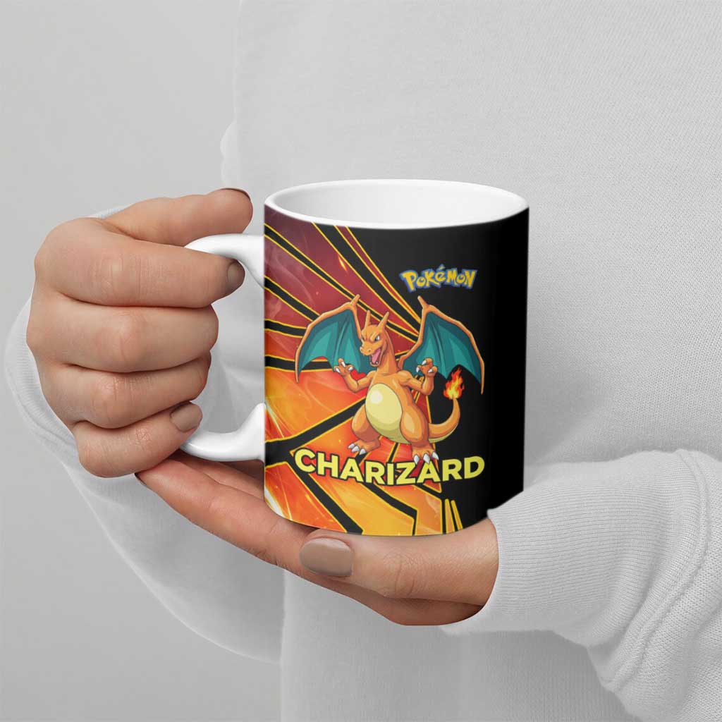 Charizard Poké Ceramic Mug Retro Comic Style Explosion