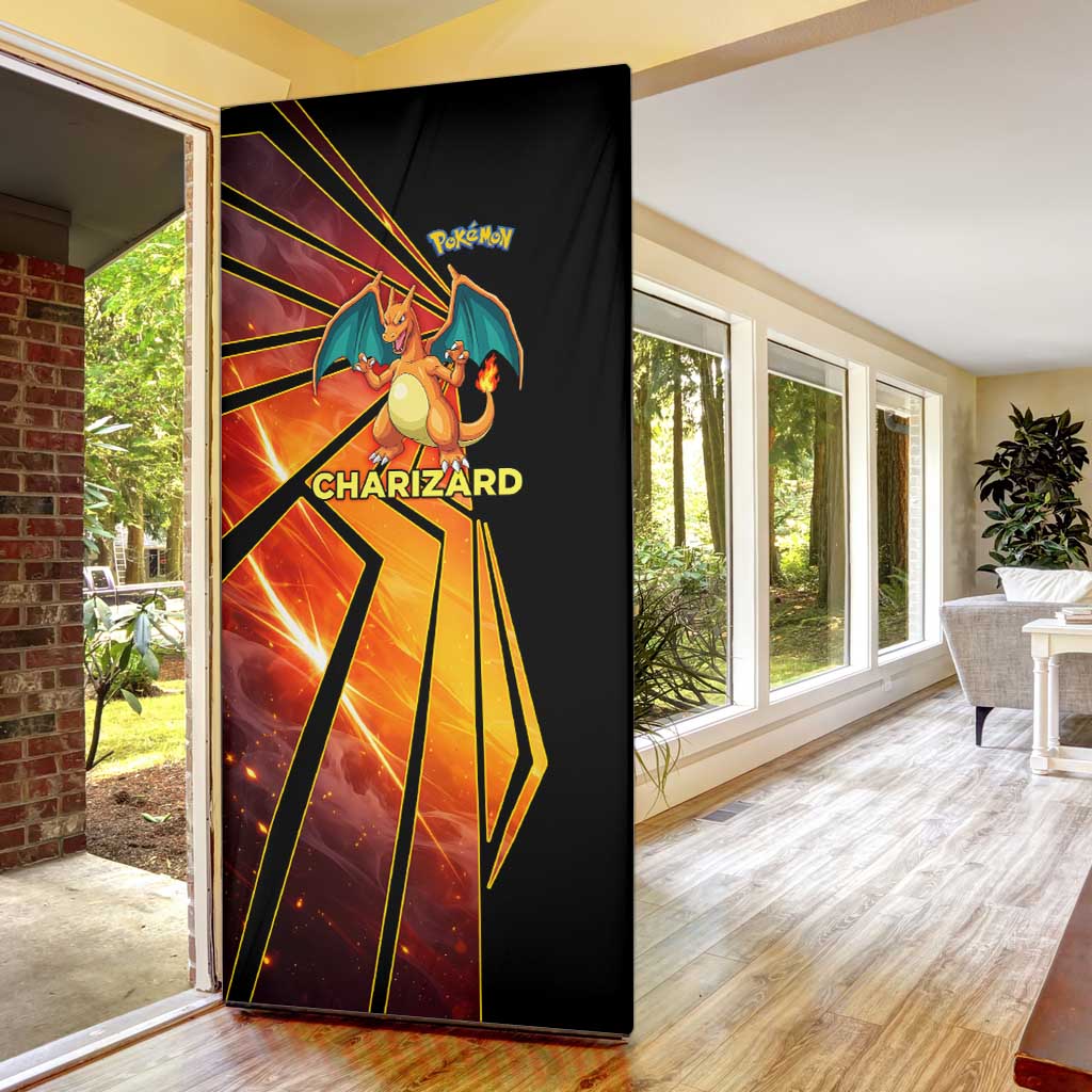 Charizard Poké Door Cover Retro Comic Style Explosion