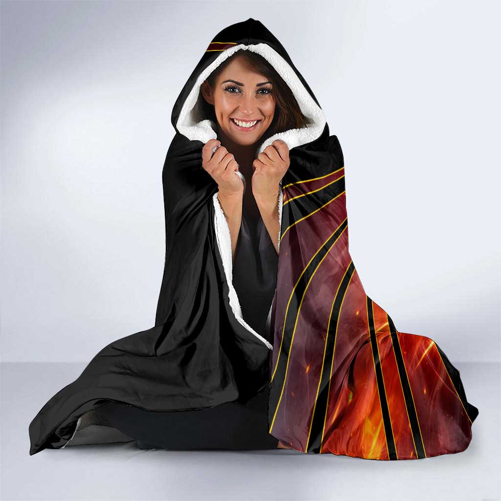 Charizard Poké Hooded Blanket Retro Comic Style Explosion