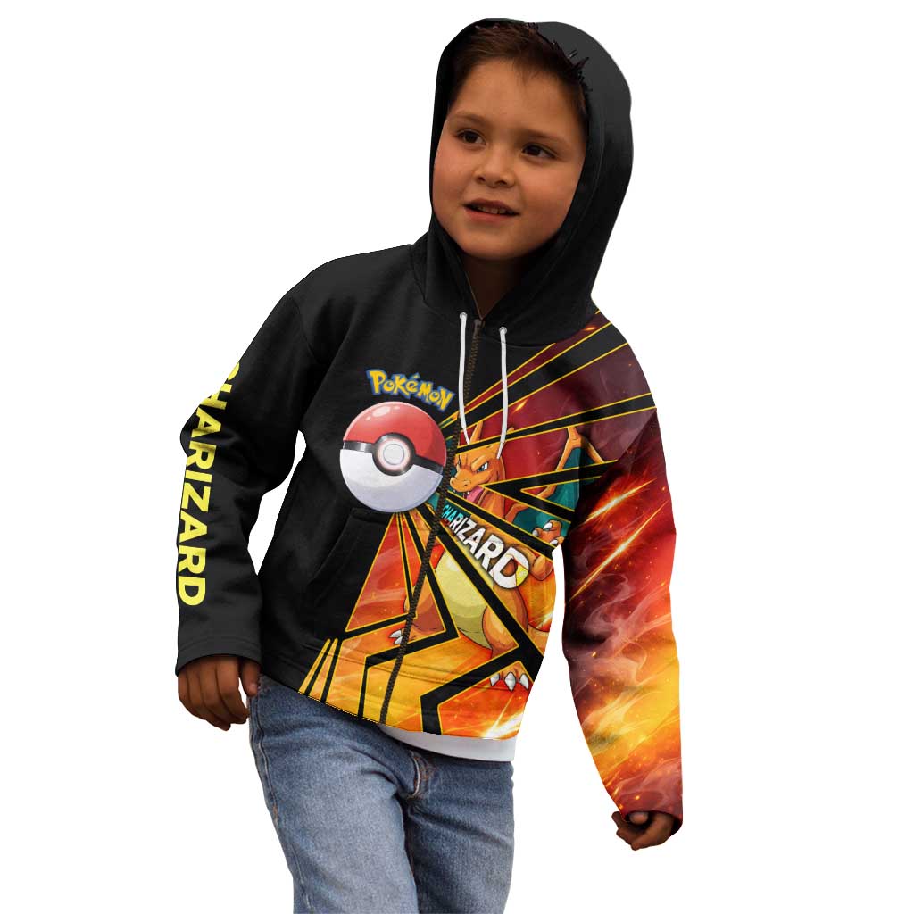 Charizard Poké Kid Hoodie Retro Comic Style Explosion