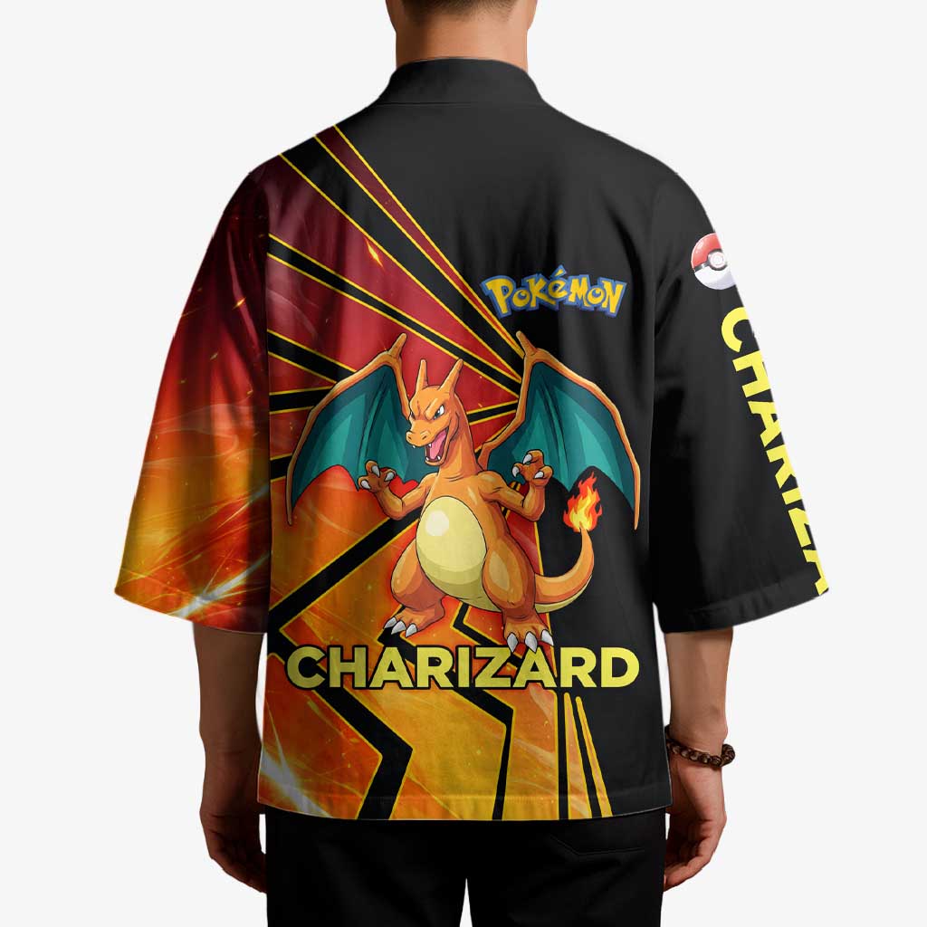 Charizard Poké Kimono Retro Comic Style Explosion