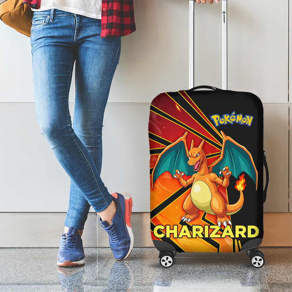 Charizard Poké Luggage Cover Retro Comic Style Explosion
