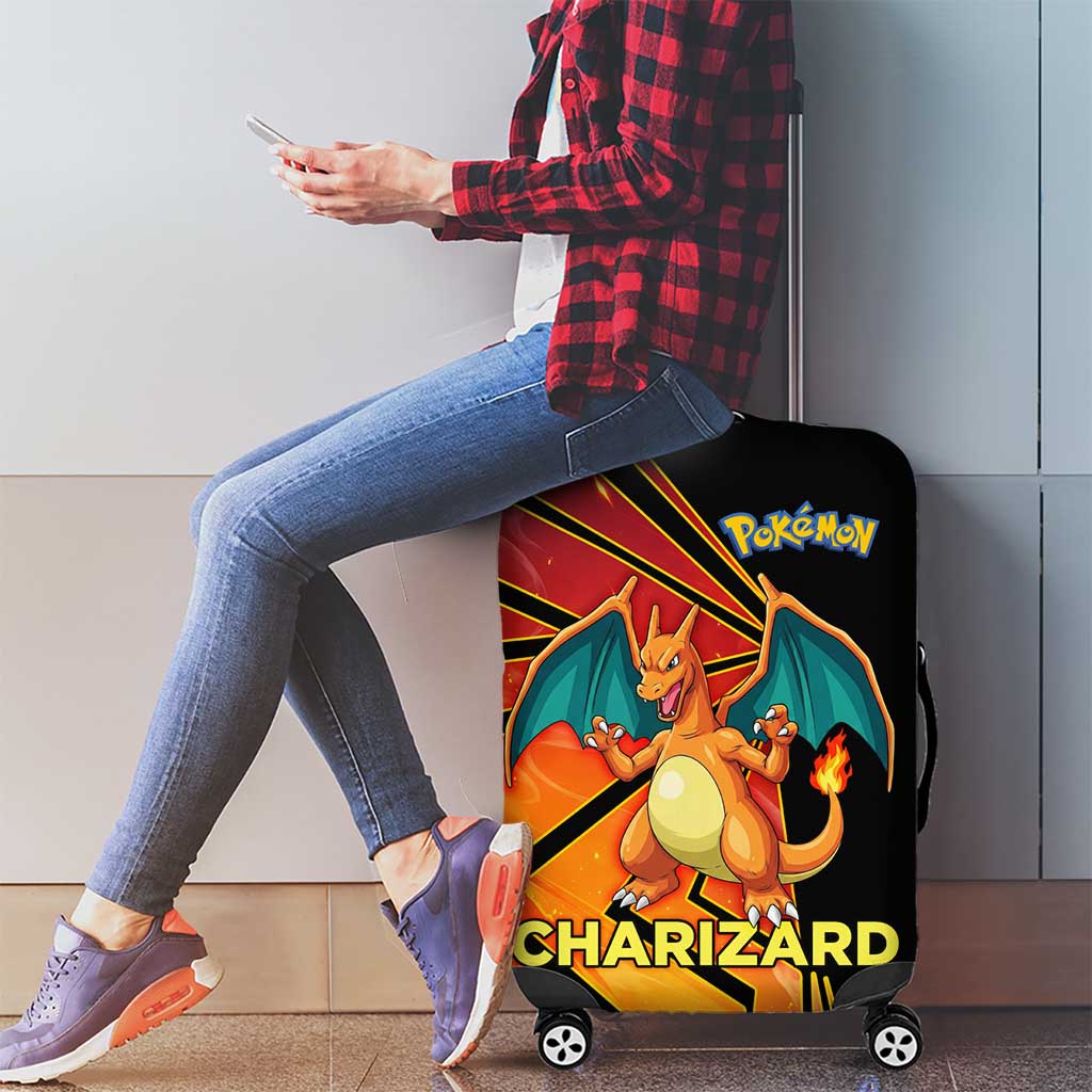 Charizard Poké Luggage Cover Retro Comic Style Explosion