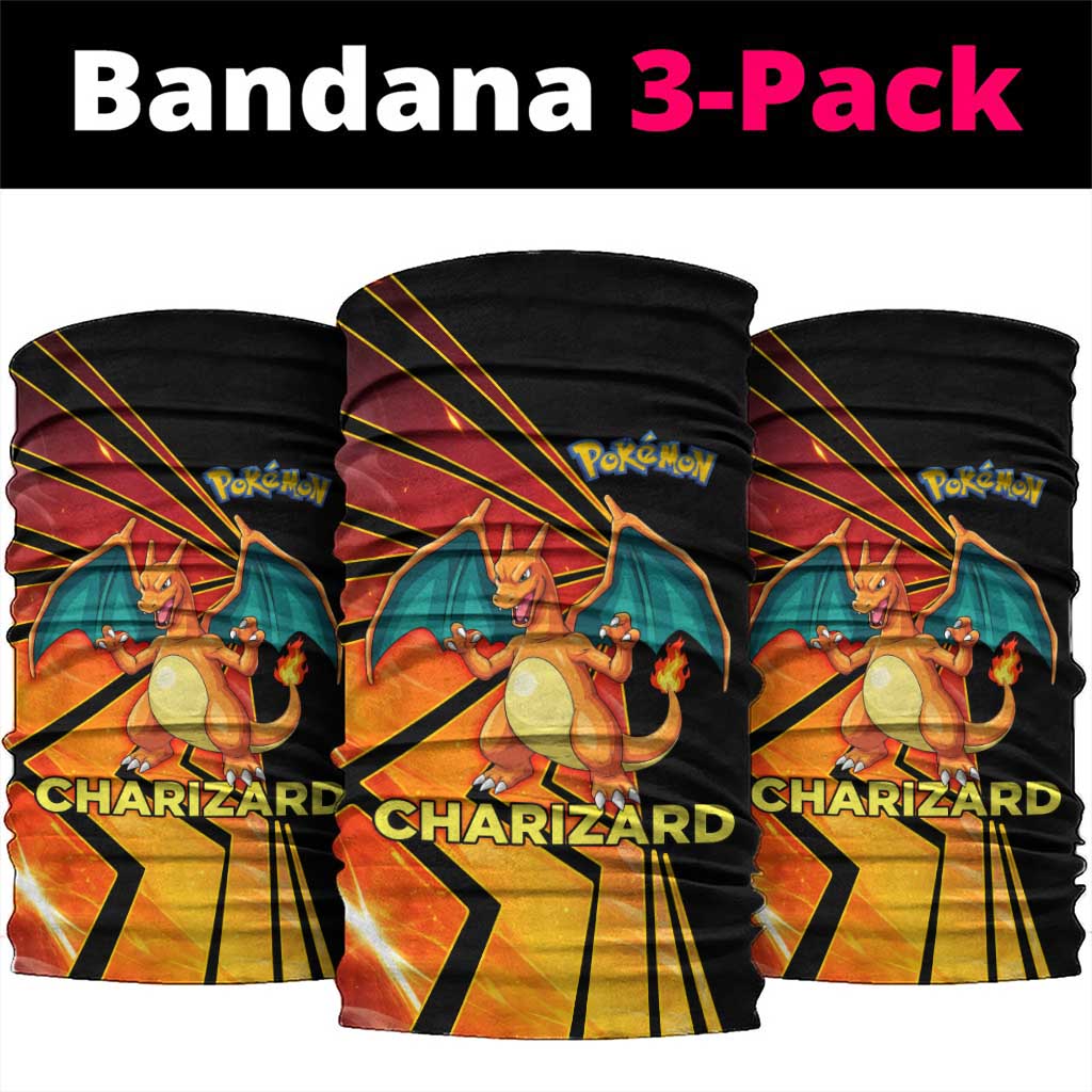 Charizard Poké Neck Gaiter Retro Comic Style Explosion