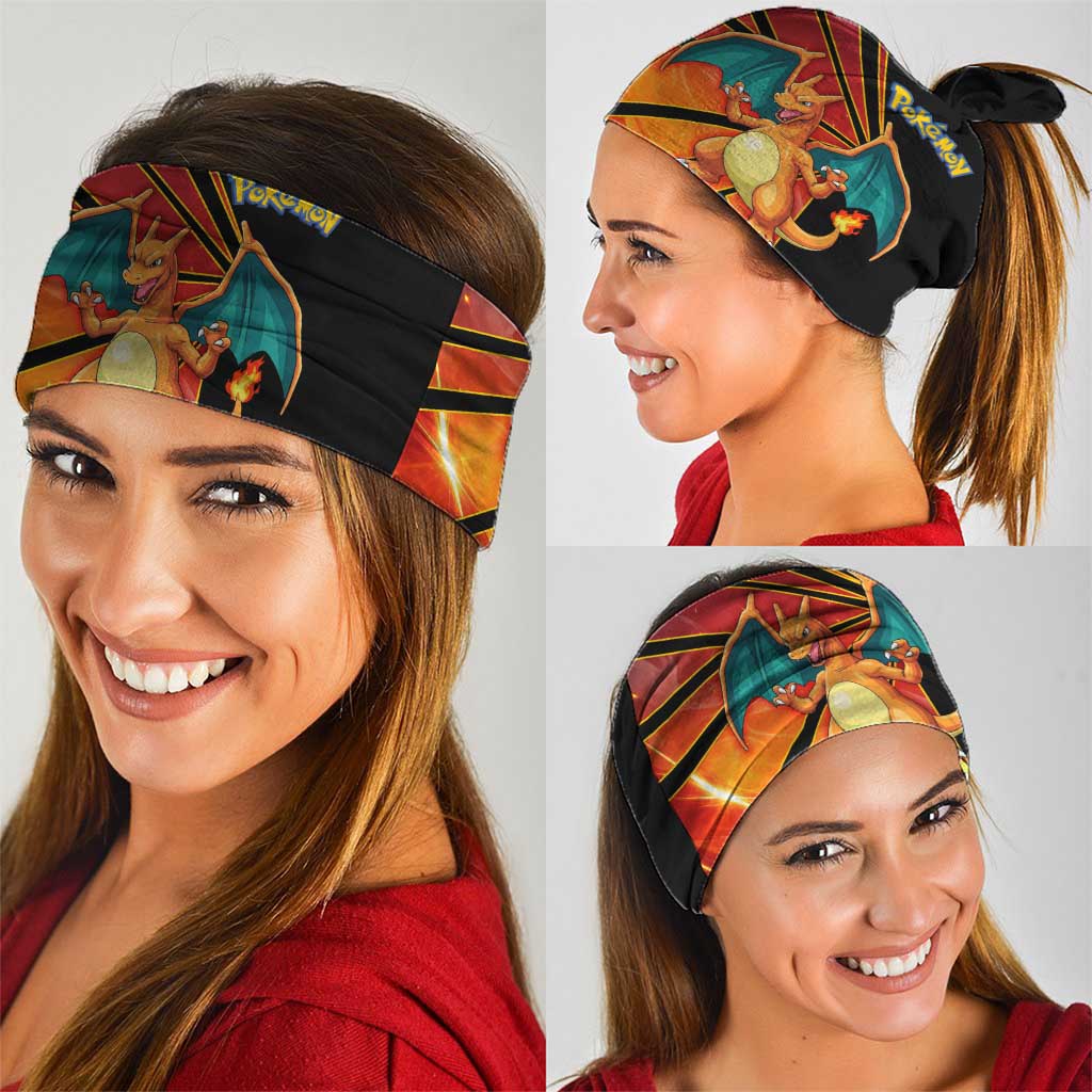 Charizard Poké Neck Gaiter Retro Comic Style Explosion