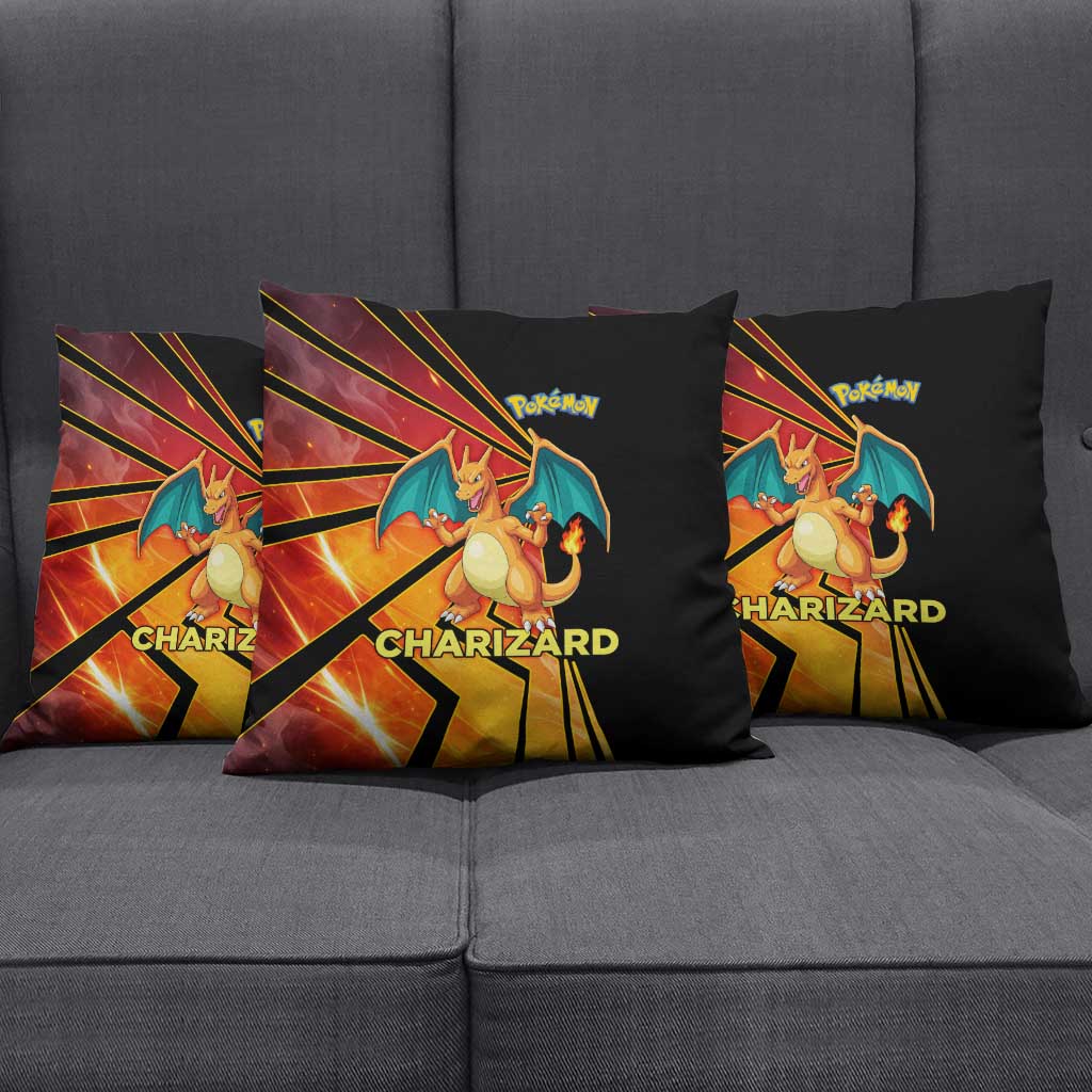 Charizard Poké Pillow Cover Retro Comic Style Explosion