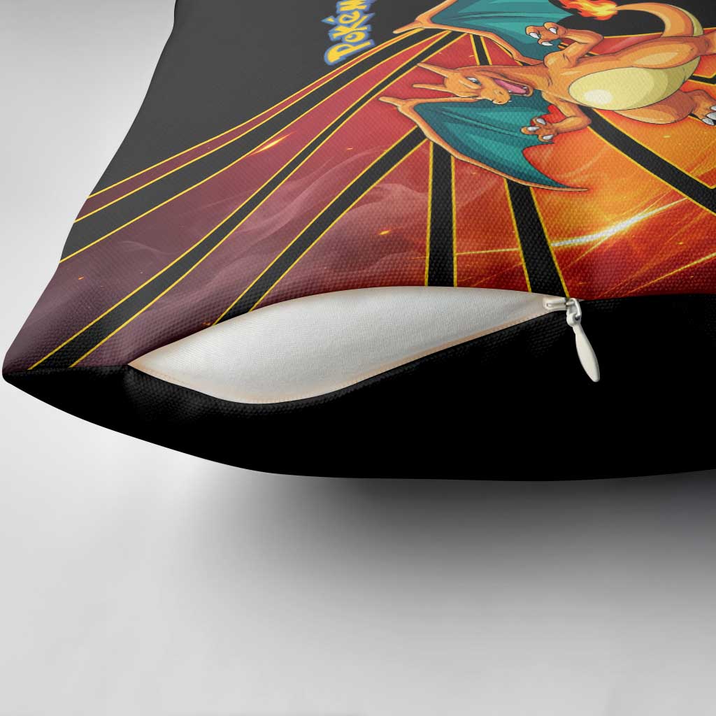 Charizard Poké Pillow Cover Retro Comic Style Explosion