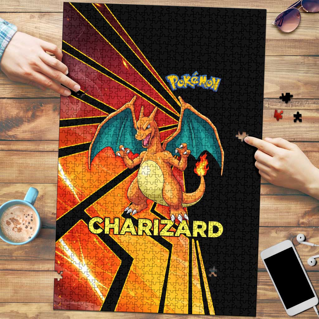 Charizard Poké Puzzle Retro Comic Style Explosion