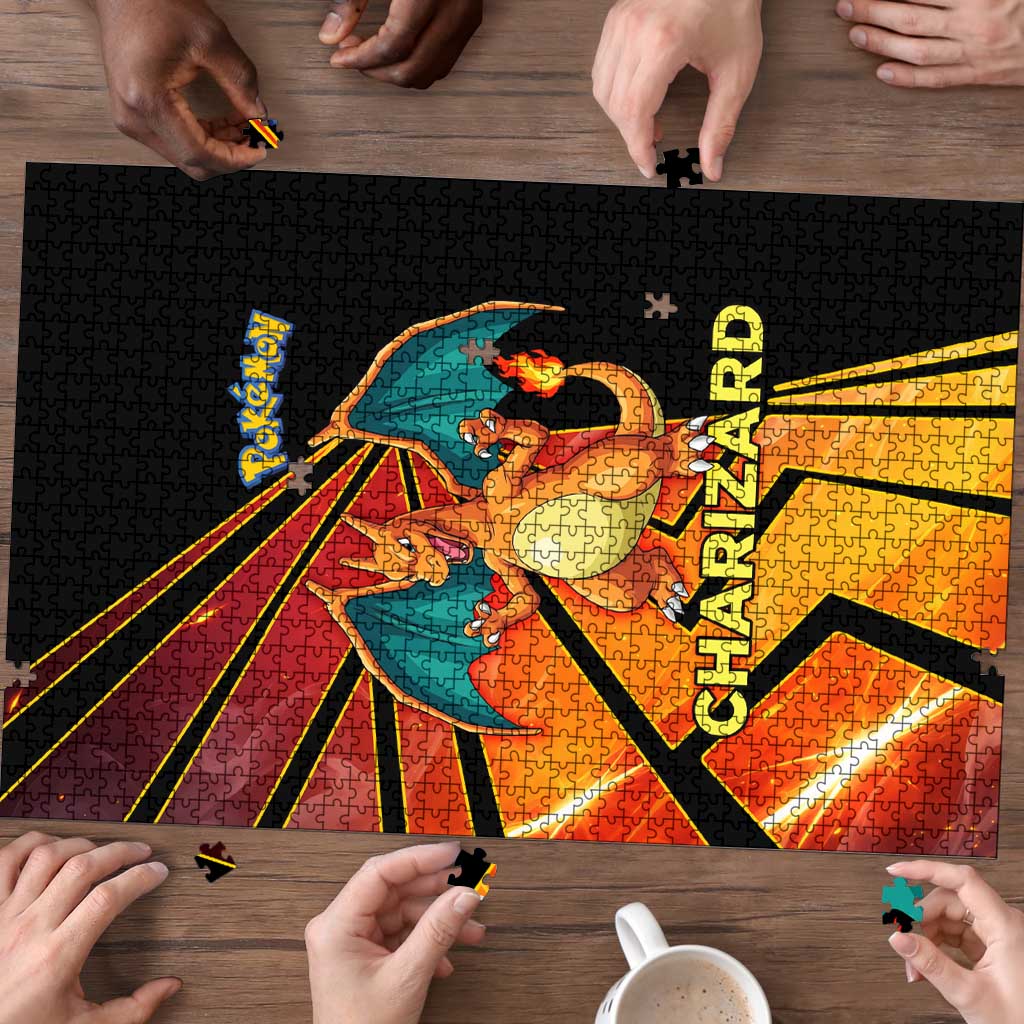 Charizard Poké Puzzle Retro Comic Style Explosion