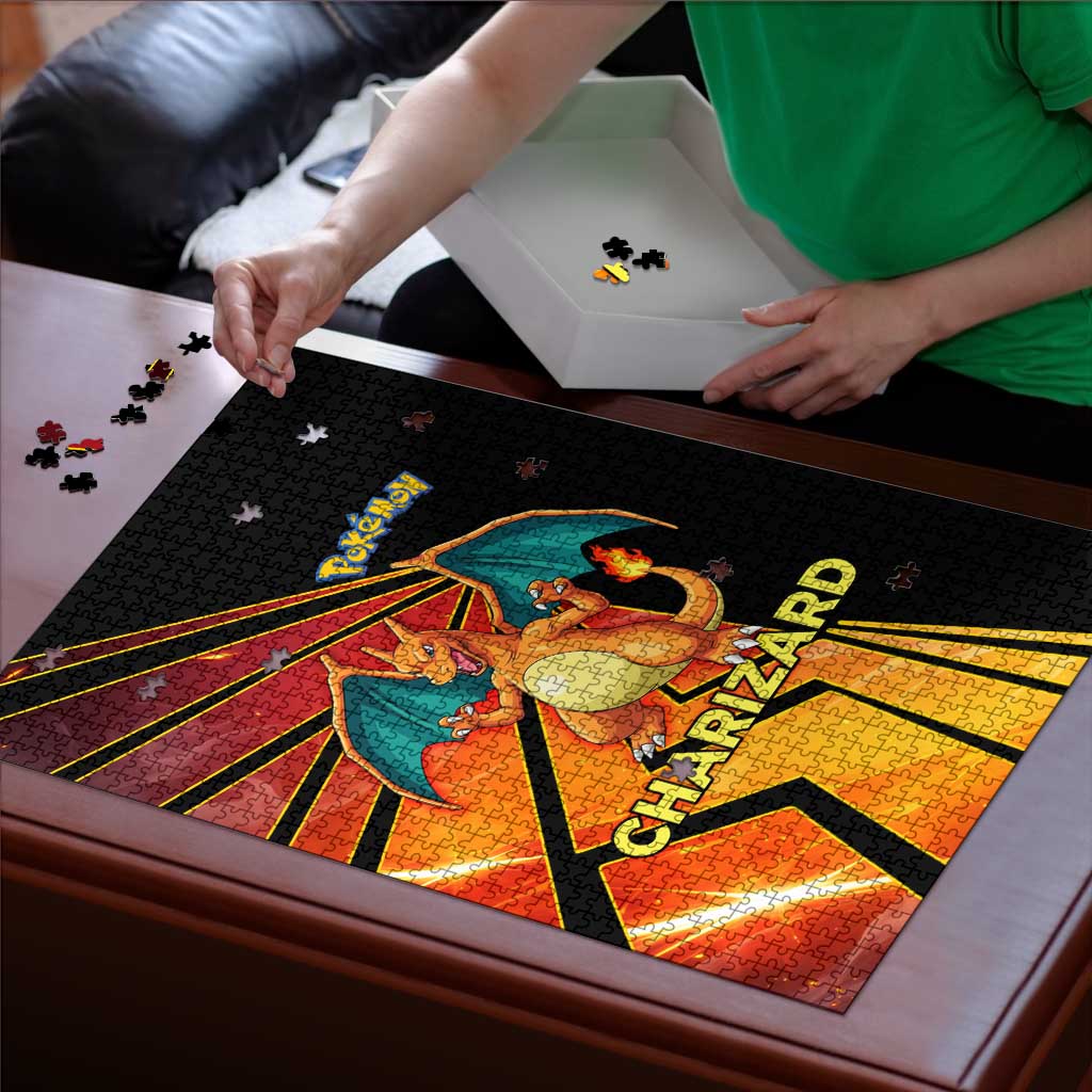 Charizard Poké Puzzle Retro Comic Style Explosion